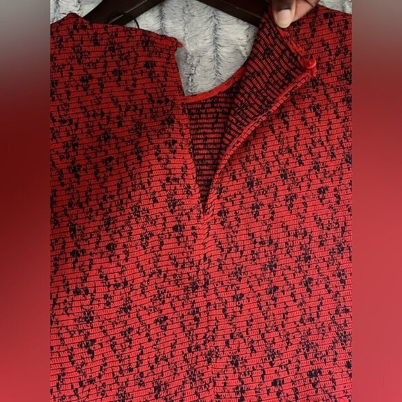 Zara Smocked Floral Maxi Dress Size Large - Picture 7 of 11